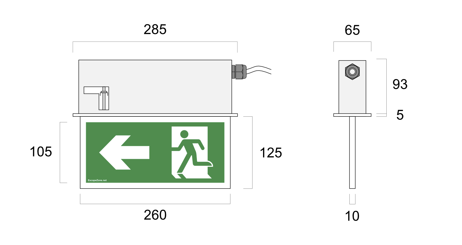 [dimension drawing option]