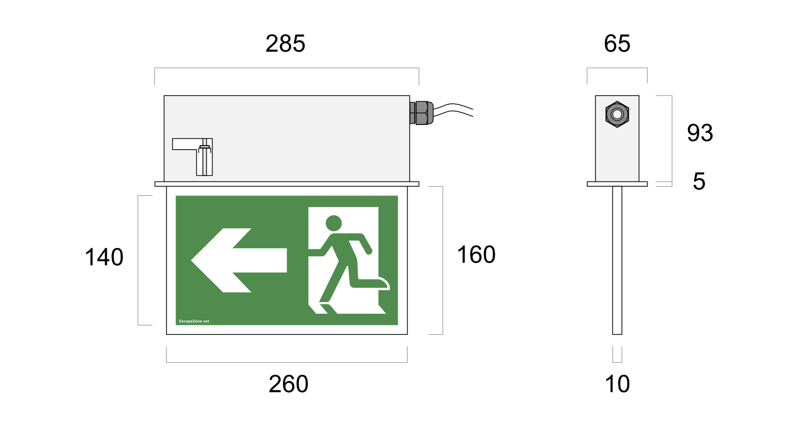 [dimension drawing option]