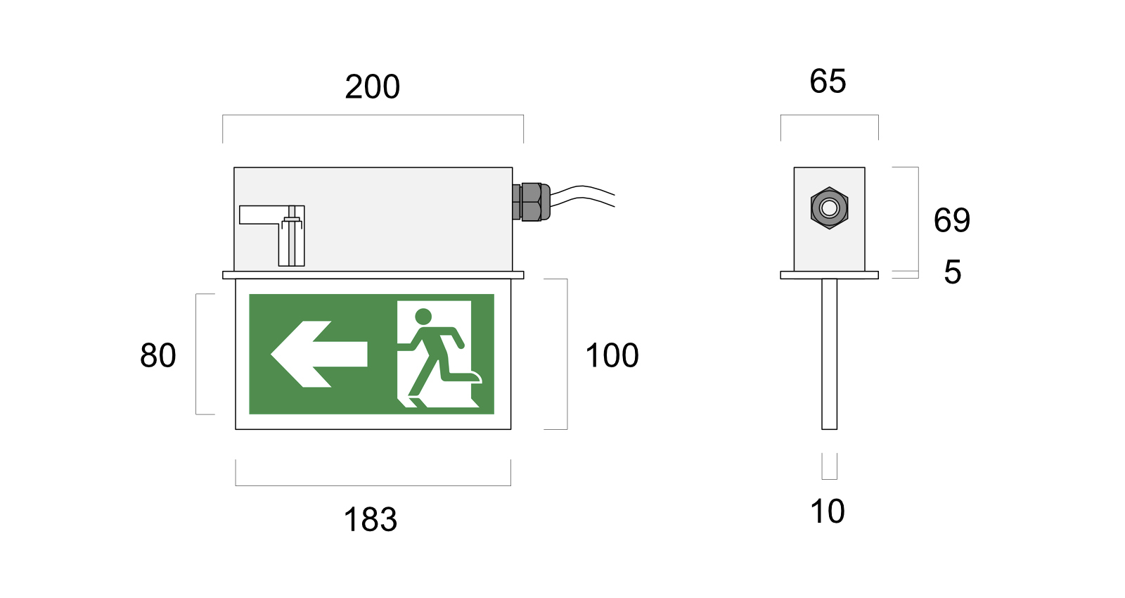 [dimension drawing option]
