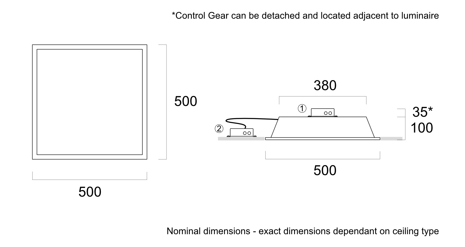[dimension drawing option]