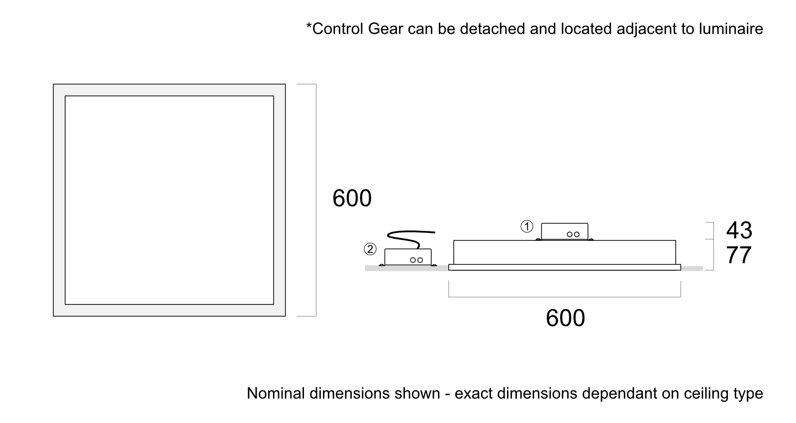 [dimension drawing option]